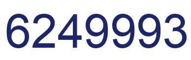 Number 6249993 blue image