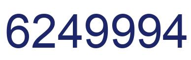 Number 6249994 blue image
