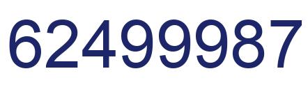 Number 62499987 blue image