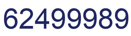 Number 62499989 blue image