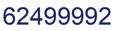 Number 62499992 blue image