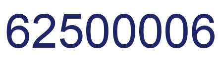 Number 62500006 blue image
