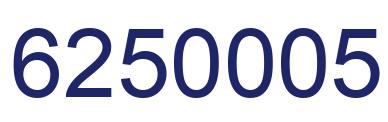 Number 6250005 blue image