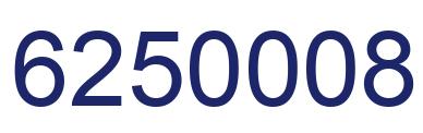 Number 6250008 blue image
