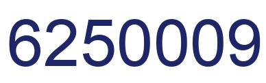 Number 6250009 blue image