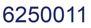 Number 6250011 blue image