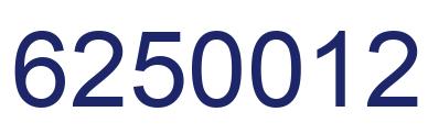Number 6250012 blue image