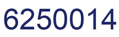 Number 6250014 blue image