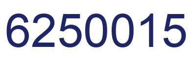 Number 6250015 blue image