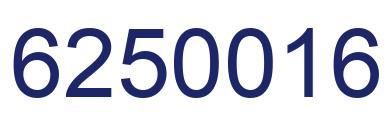 Number 6250016 blue image