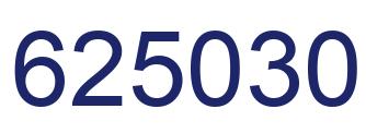 Number 625030 blue image