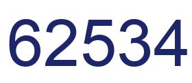 Número 62534 imagen azul