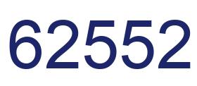 Number 62552 blue image
