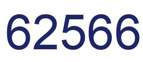 Number 62566 blue image