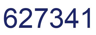Number 627341 blue image