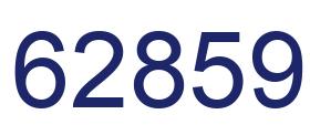 Number 62859 blue image