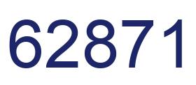 Number 62871 blue image