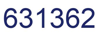 Number 631362 blue image