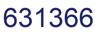 Number 631366 blue image
