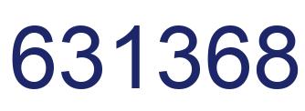 Number 631368 blue image