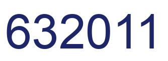 Number 632011 blue image