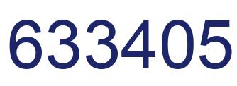 Number 633405 blue image