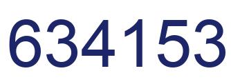 Number 634153 blue image