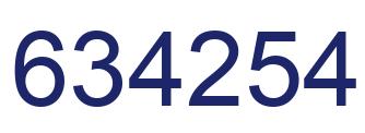 Número 634254 imagen azul