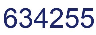 Número 634255 imagen azul
