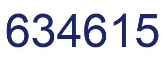 Number 634615 blue image