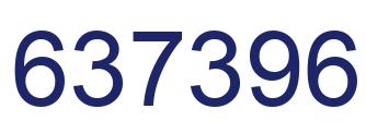 Number 637396 blue image