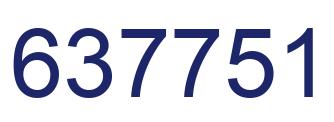 Number 637751 blue image