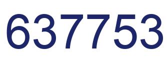 Number 637753 blue image