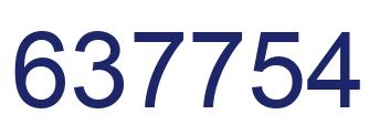 Number 637754 blue image