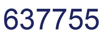 Number 637755 blue image