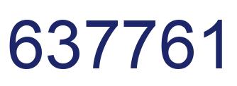 Number 637761 blue image