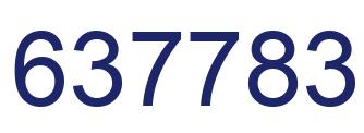 Number 637783 blue image