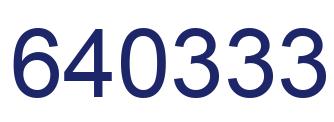 Number 640333 blue image