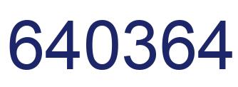 Number 640364 blue image