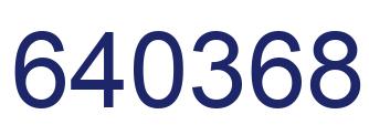 Number 640368 blue image