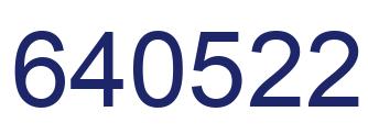 Number 640522 blue image