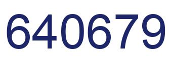 Number 640679 blue image