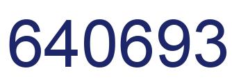 Number 640693 blue image