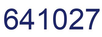 Number 641027 blue image