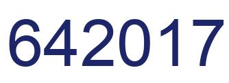 Number 642017 blue image