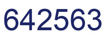 Number 642563 blue image