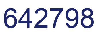Number 642798 blue image