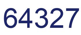 Number 64327 blue image