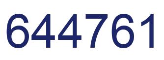 Number 644761 blue image