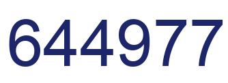 Number 644977 blue image
